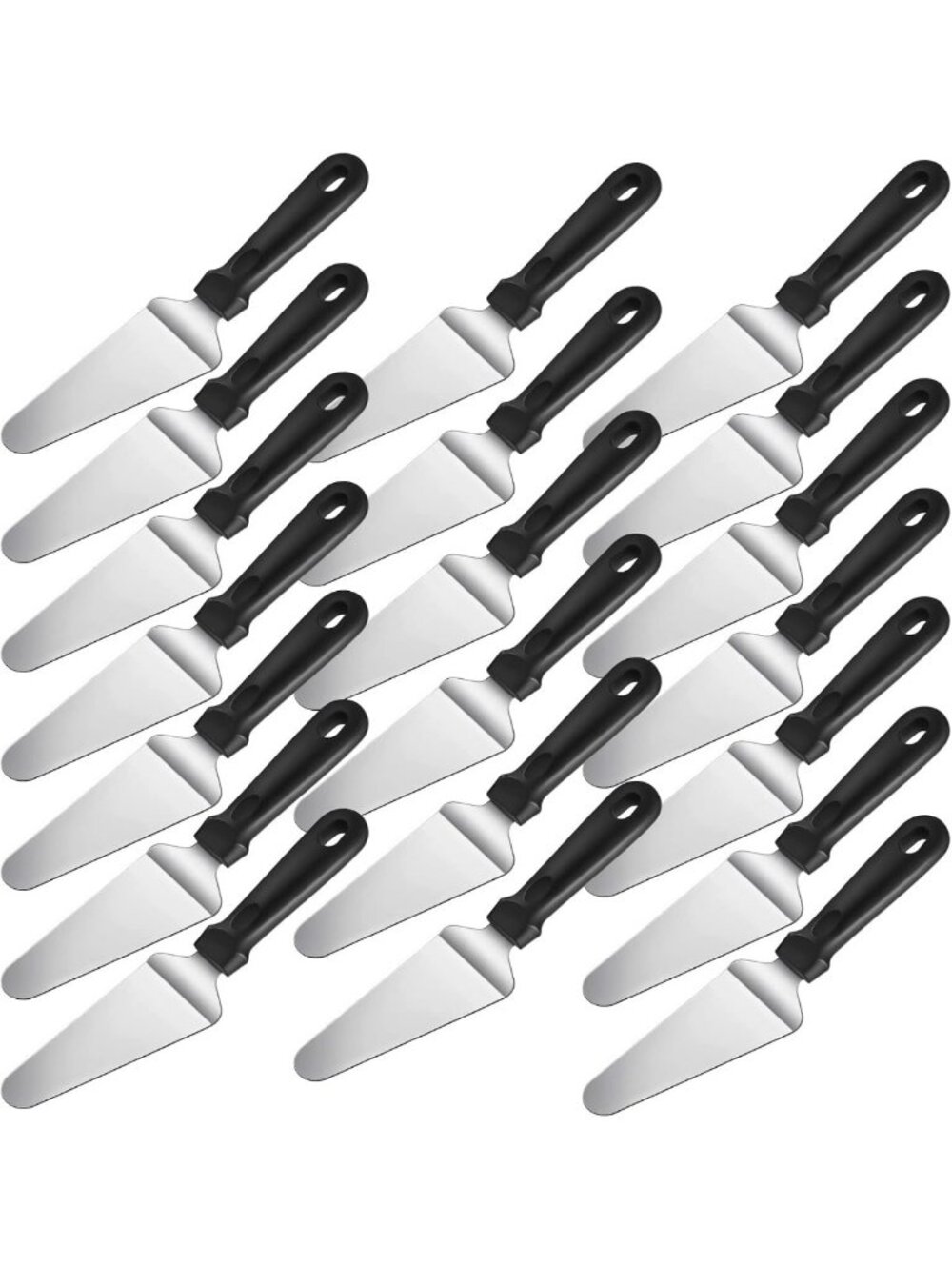 40 Pcs Stainless Steel Pizza Spatula & Cake Server Set - Non-Slip Grip, Easy Use